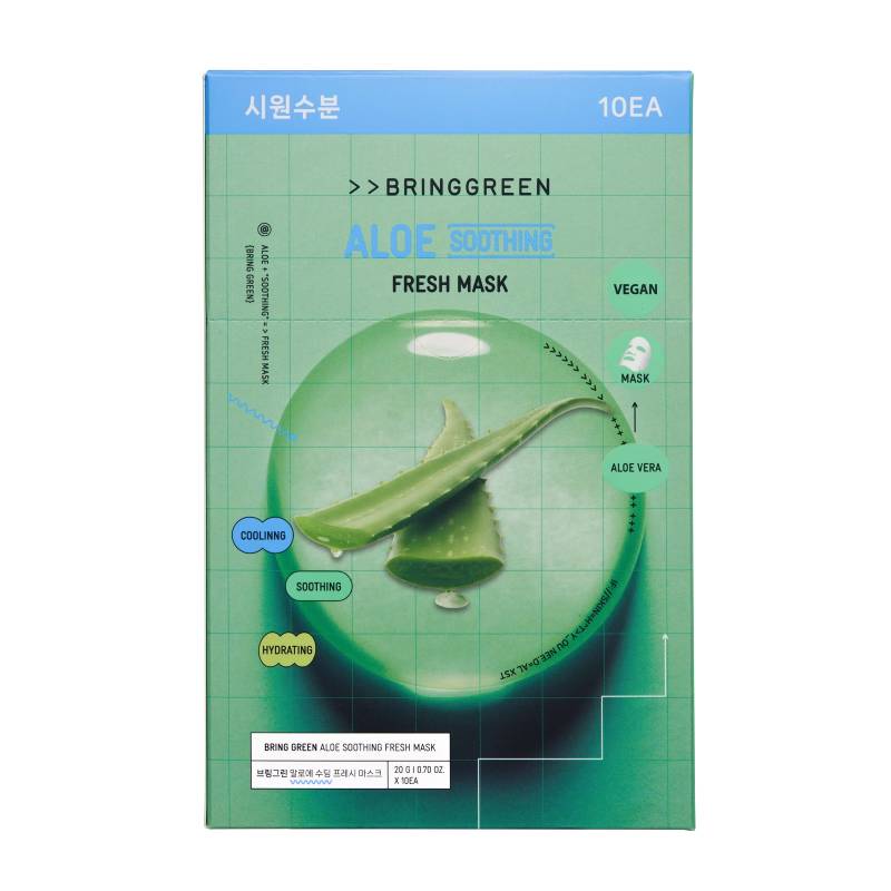 BRING GREEN Aloe Soothing Fresh Mask 20g x 10pcs