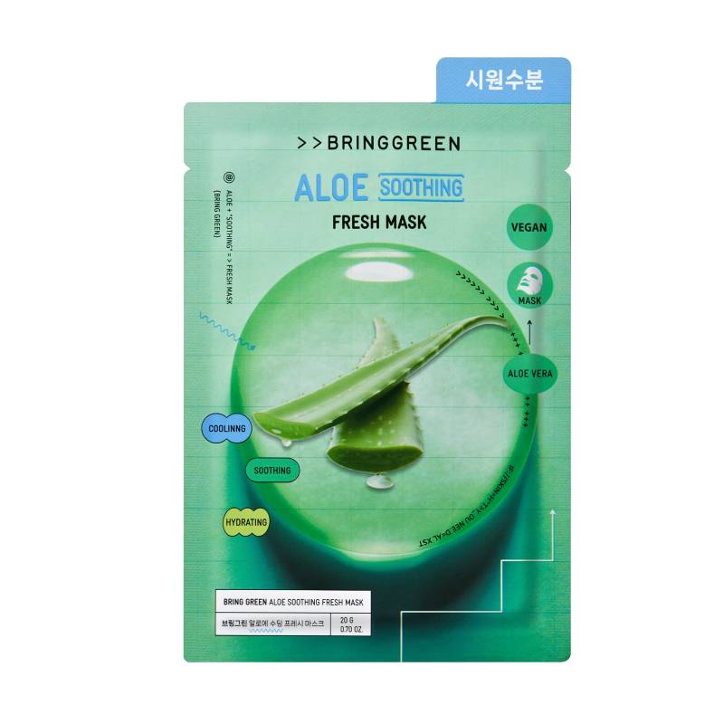 BRING GREEN Aloe Soothing Fresh Mask 20g x 10pcs