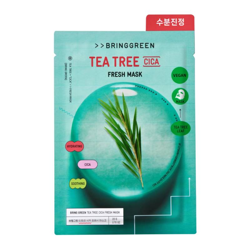 BRING GREEN Tea Tree Cica Fresh Mask 20g x 10pcs