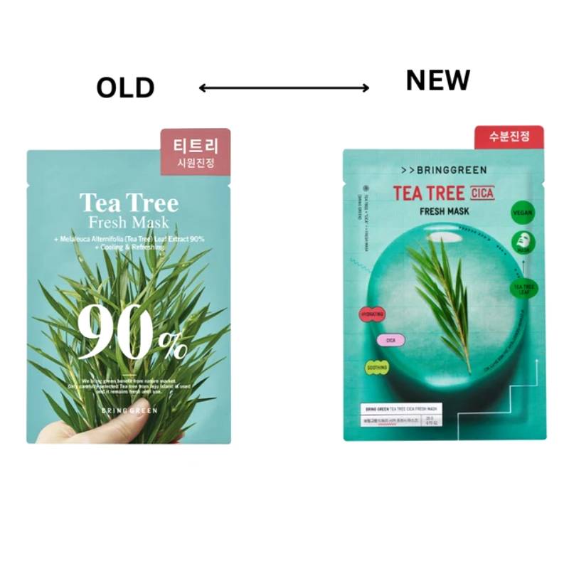 BRING GREEN Tea Tree Cica Fresh Mask 20g x 10pcs