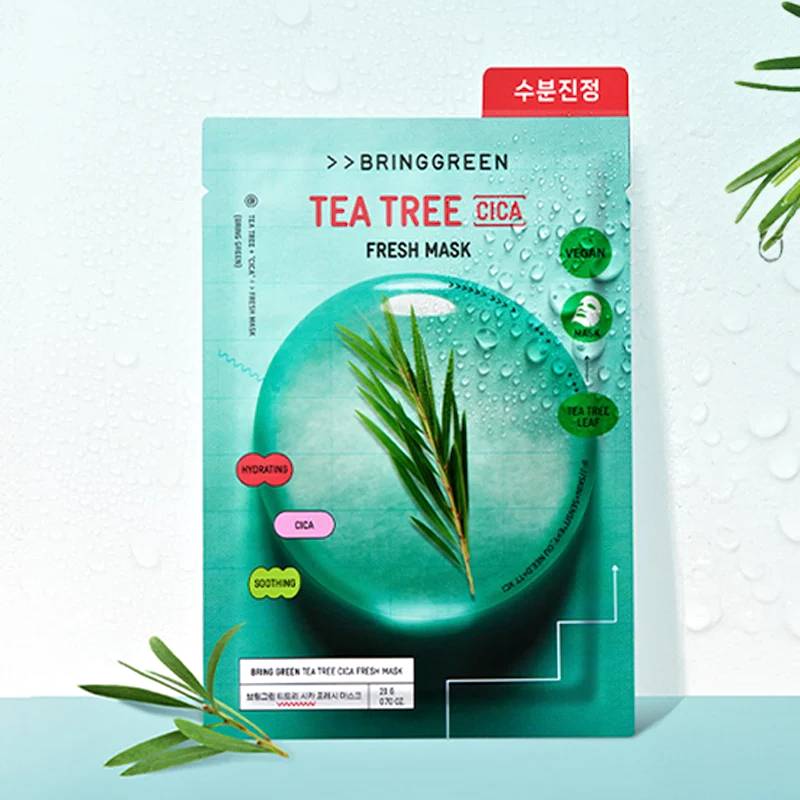 BRING GREEN Tea Tree Cica Fresh Mask 20g x 10pcs