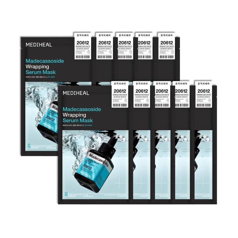 MEDIHEAL Madecassoside Wrapping Serum Mask 25ml x 10