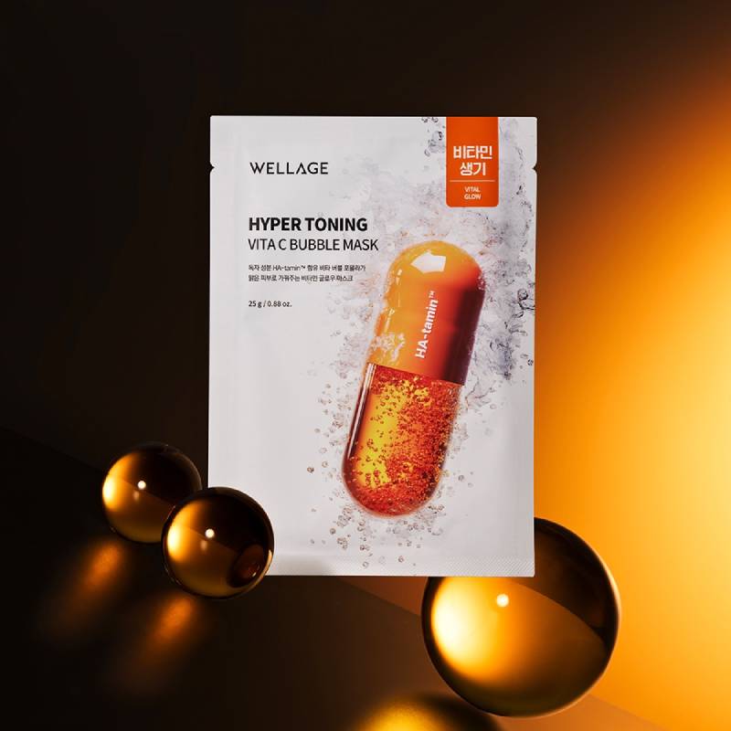 WELLAGE Hyper Toning Vita C Bubble Mask 25g x 5