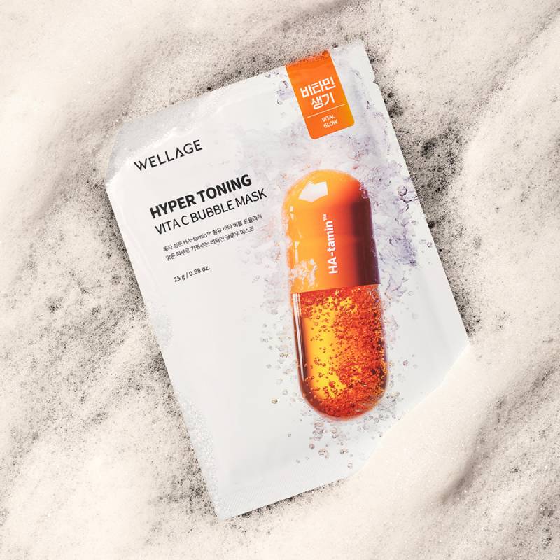 WELLAGE Hyper Toning Vita C Bubble Mask 25g x 5