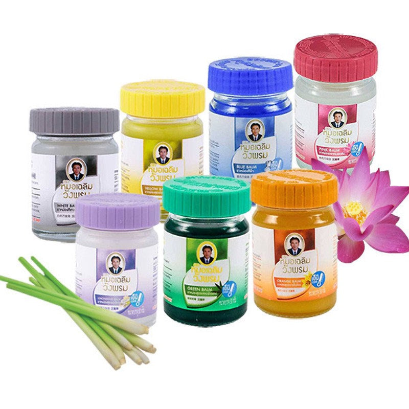 Wang Prom Thai Bálsamo Herbal Rosa de Massagem (Aliviar Tonturas) 50g