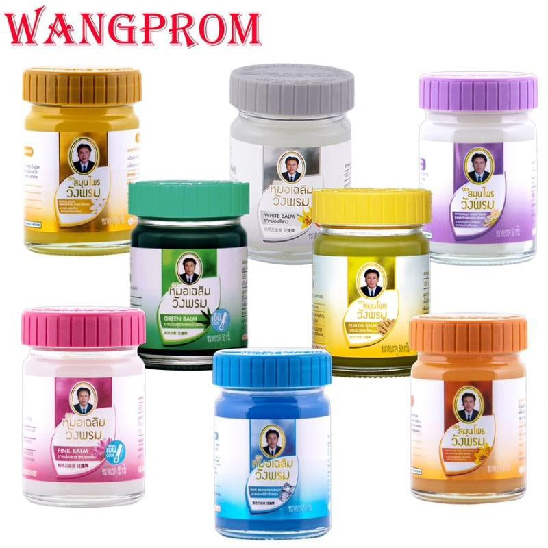 Wang Prom Thai Bálsamo Herbal Rosa de Massagem (Aliviar Tonturas) 50g