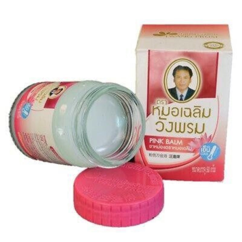 Wang Prom Thai Bálsamo Herbal Rosa de Massagem (Aliviar Tonturas) 50g