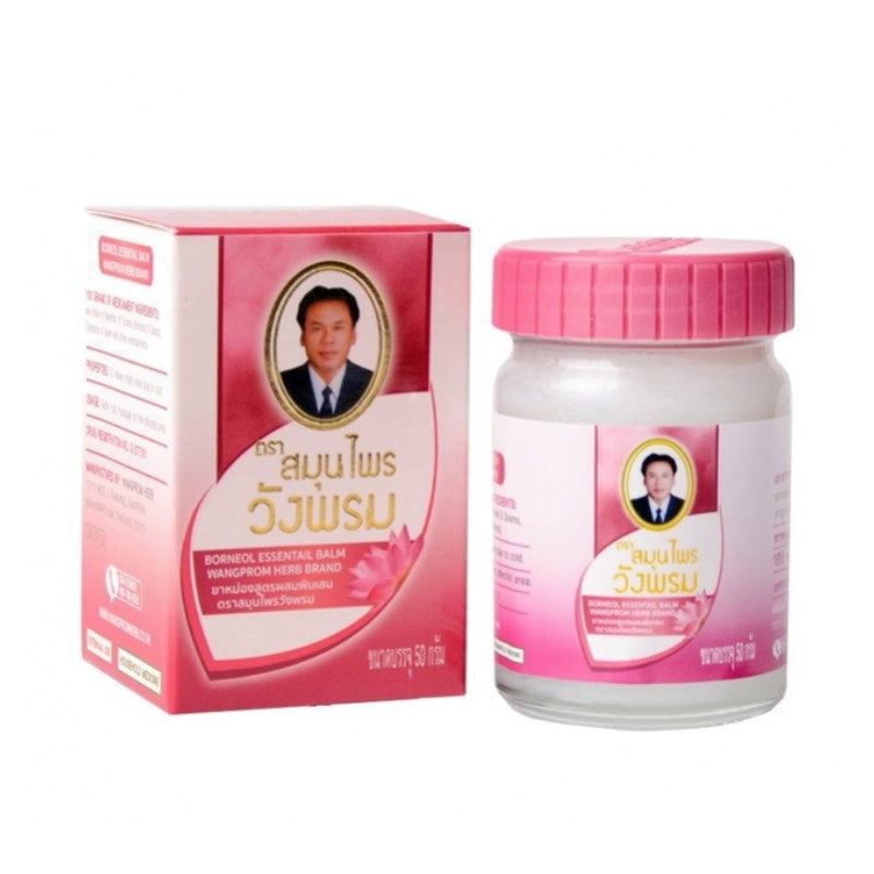 Wang Prom Thai Bálsamo Herbal Rosa de Massagem (Aliviar Tonturas) 50g