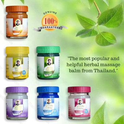 Wang Prom Baume rose de massage thaïlandais aux herbes (Soulagement des vertiges) 50 g