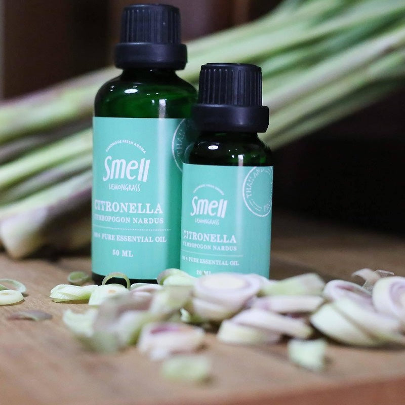 Smell Lemongrass हैंडमेड अरोमा ऑर्गेनिक एसेंशियल ऑयल (सिट्रोनेला) 20 मि.ली / 50 मि.ली