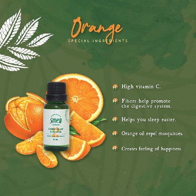 Smell Lemongrass Handmade Aroma Óleo Essencial Orgânico (Capim-Limão e Laranja) 20ml / 50ml