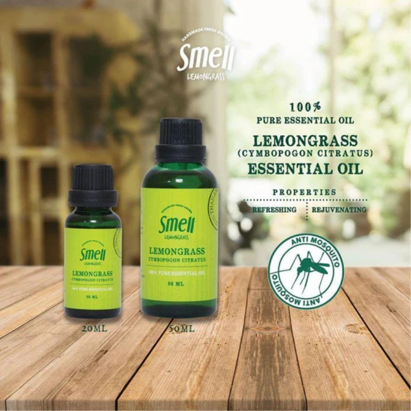 Smell Lemongrass हैंडमेड अरोमा ऑर्गेनिक एसेंशियल ऑयल (लेमनग्रास) 20 मि.ली./50 मि.ली