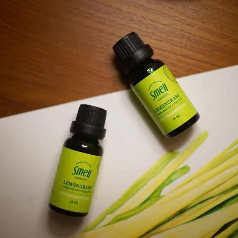 Smell Lemongrass हैंडमेड अरोमा ऑर्गेनिक एसेंशियल ऑयल (लेमनग्रास) 20 मि.ली./50 मि.ली