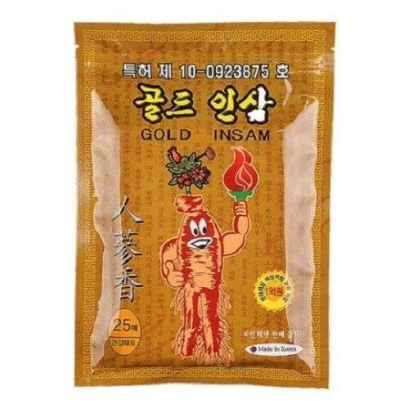 Gold Insam ضمادة الجينسنغ الصحية للاسترخاء (لتخفيف الآلام) 25 قطعة / الحزمة