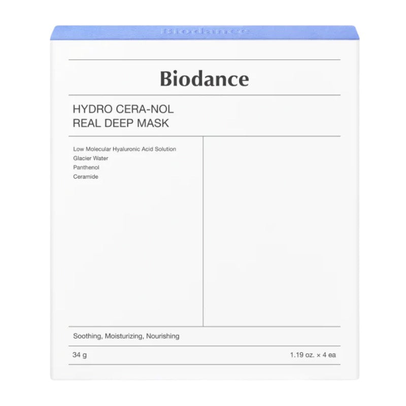 Biodance Hydro Cera-Nol Real Deep Mask Mascarilla Profunda Hidratante 34 g x 4 unidades