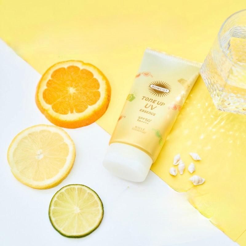 KOSE Suncut Tone Up UV Essenz Zitrone Yellow SPF50+ PA++++ 80 g