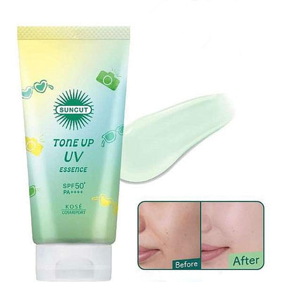 KOSE Suncut Tone Up UV Essence Mint Green SPF50+ PA++++ 80g