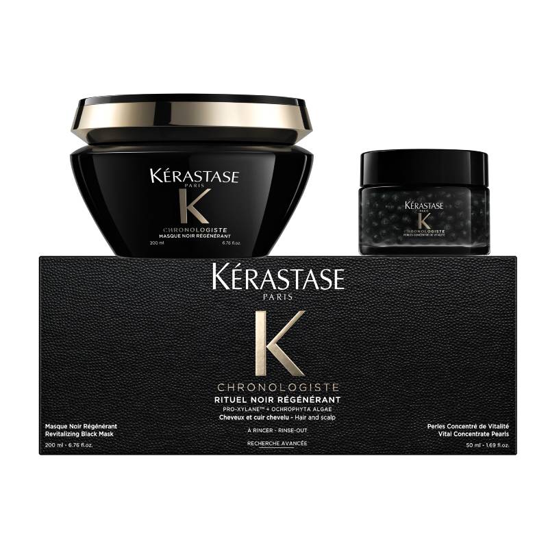 KERASTASE Chronologiste Rituel Noir Régénérant Set (Revitalizing Black Mask 200ml + Vital Concentrate Pearls 50ml)