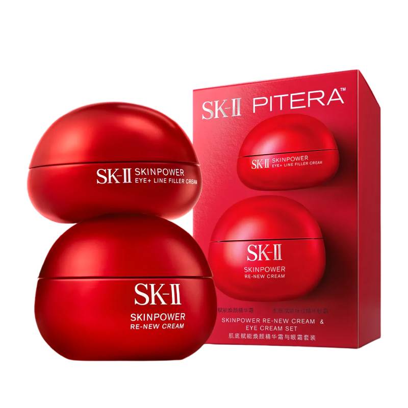 SK-II Skin Power Re-New Cream & Eye Cream Set (Re-New Cream 80g +  Eye + Line Filler Cream 15g)