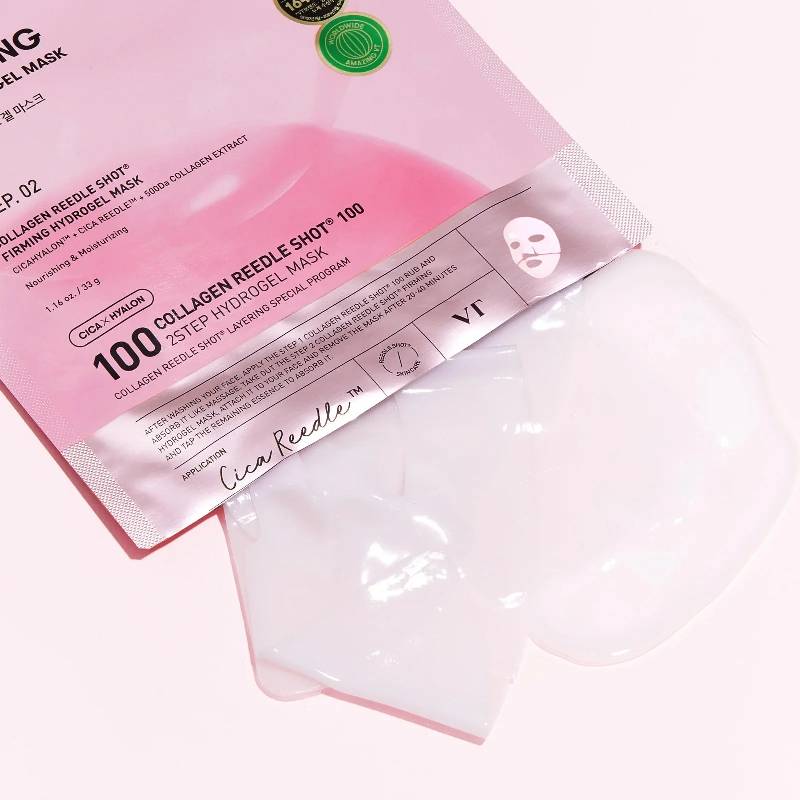 VT Cosmetics Collagen Reedle Shot 100 2 Step Hydrogel Mask 34.5g x 4pcs