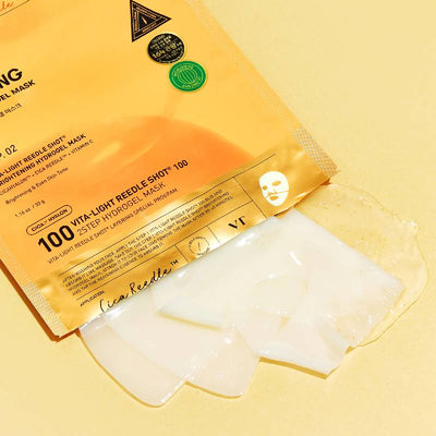 VT Cosmetics Vita-Light Reedle Shot 100 2 Step Hydrogel Mask 34.5g x 4pcs