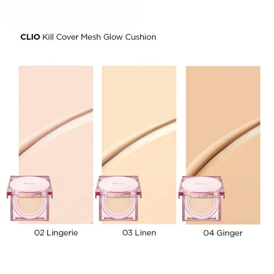 CLIO Kill Cover Mesh Glow Cushion SPF50+ PA++++ 15g + Refill 15g