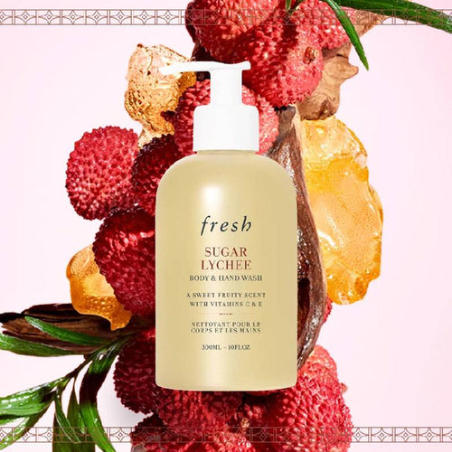 FRESH Sugar Lychee Gel de Limpeza para Corpo e Mãos, 300 ml
