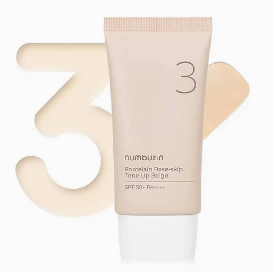 numbuzin No.3 Porcelain Base-skip Tone Up Beige SPF50+ PA++++ 50ml