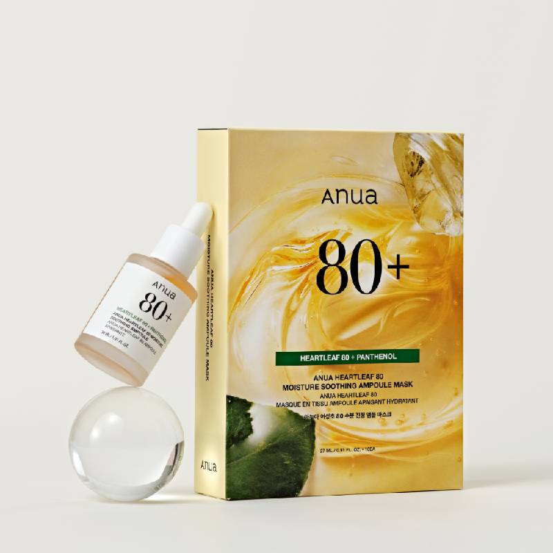 Anua Heartleaf 80 Moisture Soothing Ampoule Mask 27ml x 10pcs