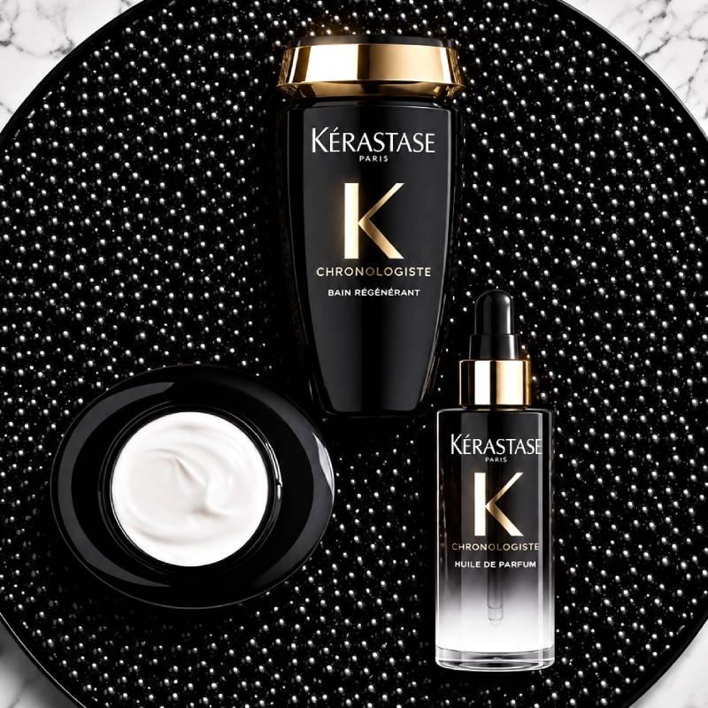 KERASTASE Chronologiste Rituel Noir Régénérant Set (Revitalizing Black Mask 200ml + Vital Concentrate Pearls 50ml)