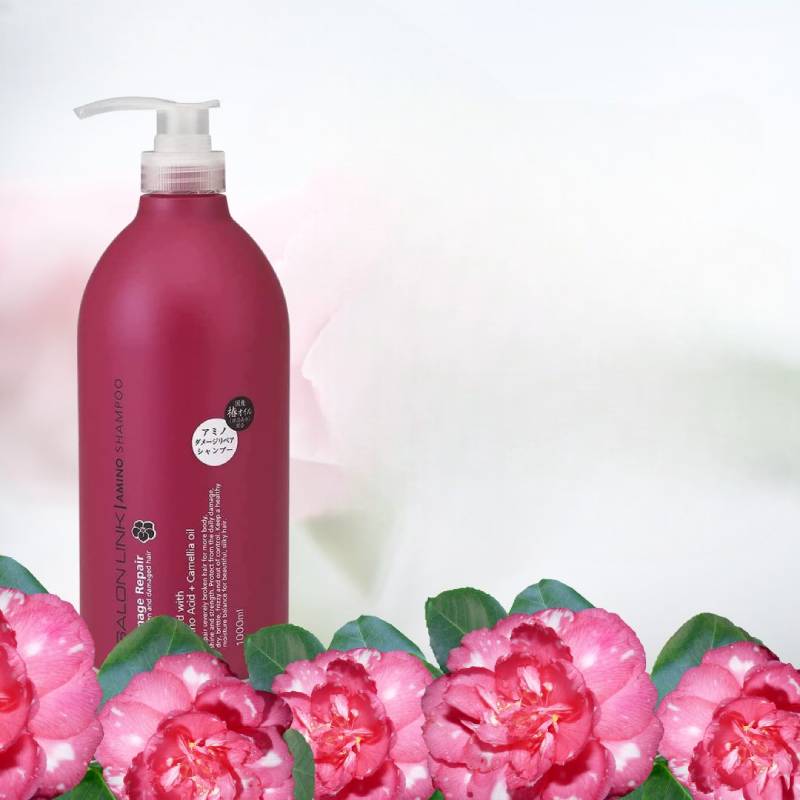 KUMANO COSME Salon Link Champô Reparador de Danos com Aminoácidos e Camélia 1000 ml