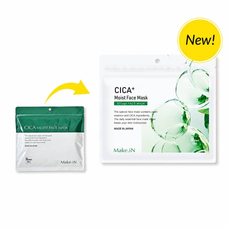 Make.iN มาส์กหน้า CICA+ Moist Face Mask 350 มล./30 ชิ้น