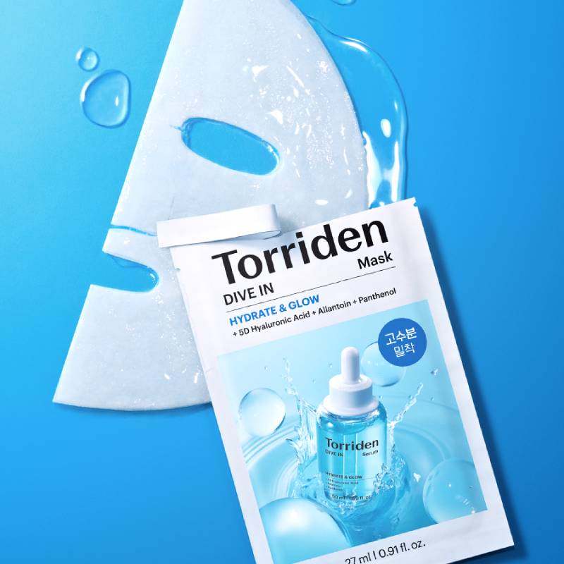 Torriden Dive-in Low Molecular Hyaluronic Acid Mask (New Version) 27ml x 10pcs
