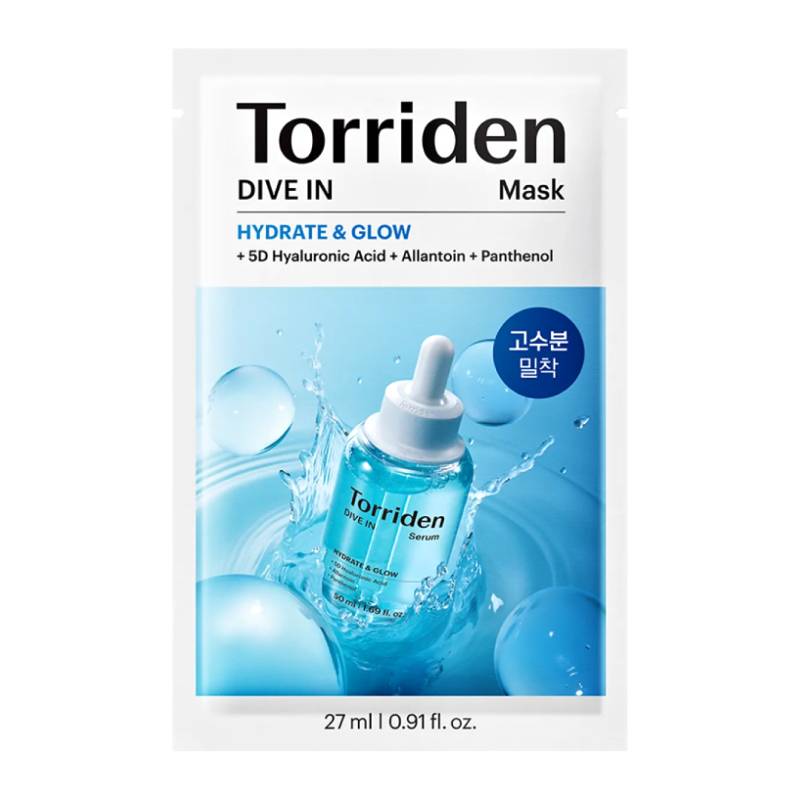 Torriden Dive-in Low Molecular Hyaluronic Acid Mask (New Version) 27ml x 10pcs