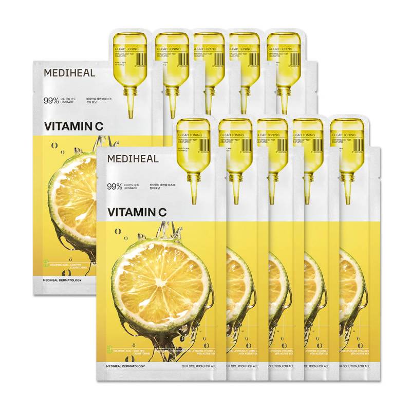 MEDIHEAL Vitamin C Essential Mask Clear Toning 24ml x 10pcs