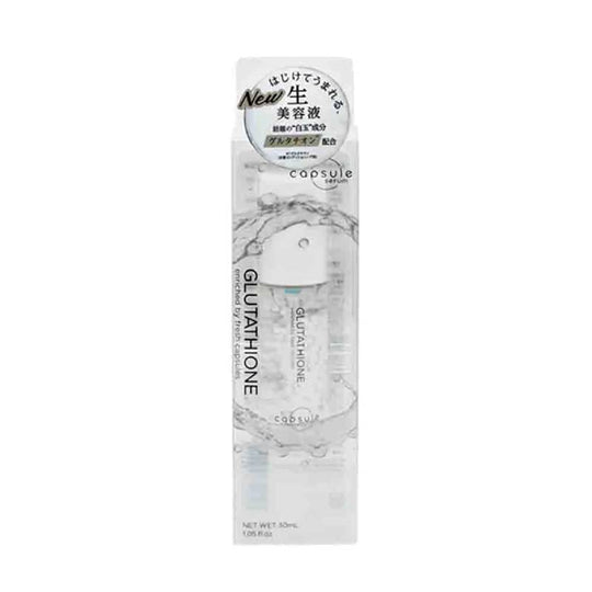 capsule serum premium glutathione and premium Vitamin C delivers potent antioxidants in stabilized micro-capsules, targeting dullness, dark spots, and uneven texture for brighter, clearer, more radiant skin, often combined with niacinamide, collagen Capsule Serum Premium Glutathione Serum