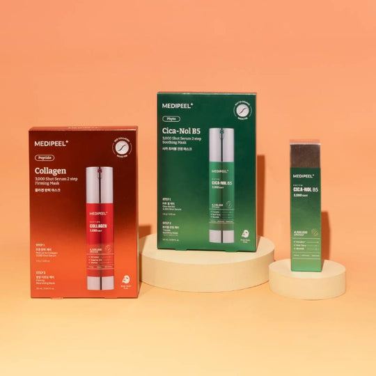 MEDIPEEL Peptide Collagen 3,000 Shot Serum 2 Step Firming Mask 25ml x 5pcs