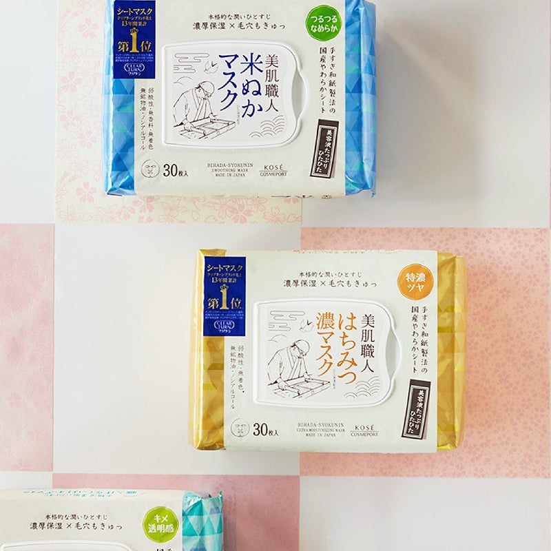 KOSE Clear Turn Bihada-Syokunin Beautiful Skin Artisan Honey Mask 30pcs/319ml