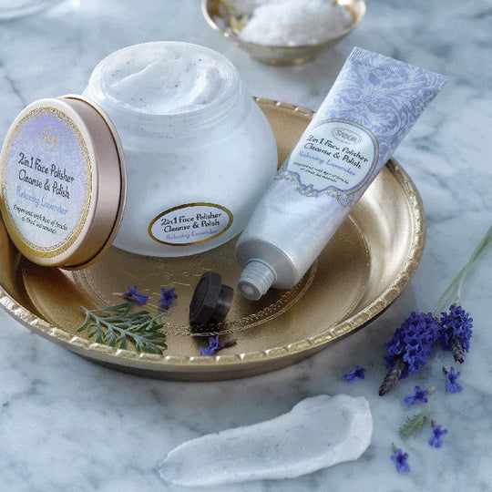 SABON 以色列 疗愈薰衣草清新莹亮 2 合 1 面部磨砂洁面霜 200ml