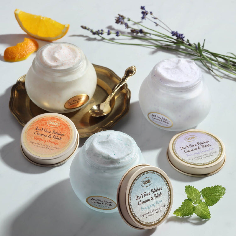 SABON 以色列 疗愈薰衣草清新莹亮 2 合 1 面部磨砂洁面霜 200ml