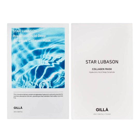 Gilla8 Star Lubason Hyaluronic Acid Deep Ceramide Collagen Mask 25ml x 10 pcs