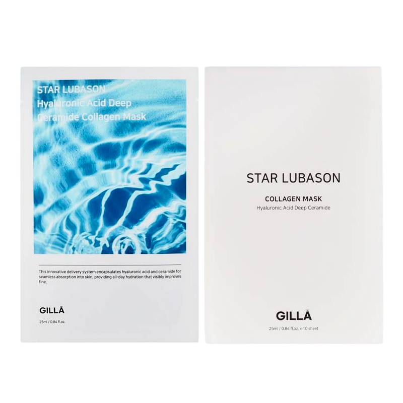 Gilla8 Star Lubason Hyaluronic Acid Deep Ceramide Collagen Mask 25ml x 10 pcs