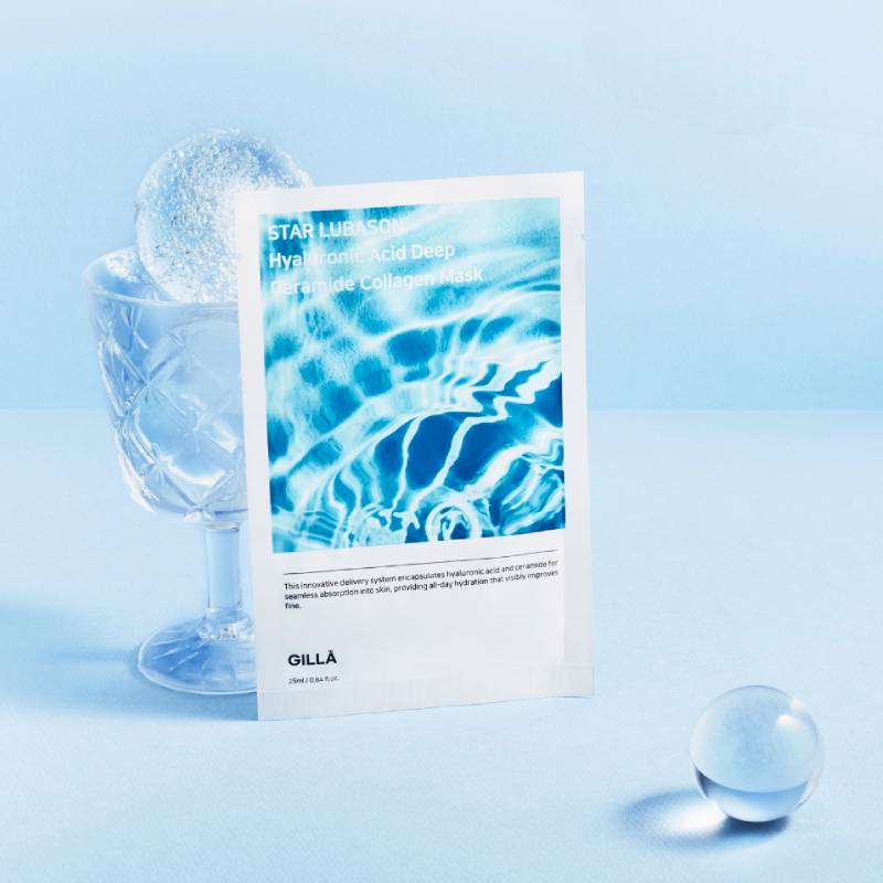 Gilla8 Star Lubason Hyaluronzuur Diep Ceramide Collageen Masker 25ml x 10 stuks