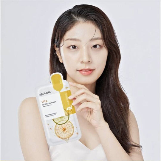 MEDIHEAL Maschera Viso Vita Active Essential Mask Sheet (Tonificante) 24ml x 10