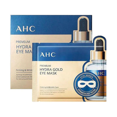 AHC Premium Hydra Masque raffermissant pour le contour des yeux avec paillettes d'or 5 unités