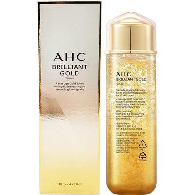 AHC Brilliant Gold Snail Toner Обеспечивает упругость и увлажнение кожи 140ml