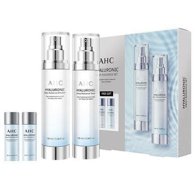 AHC Hyaluronic Dewy set iluminador para el cuidado de la piel (4 productos)