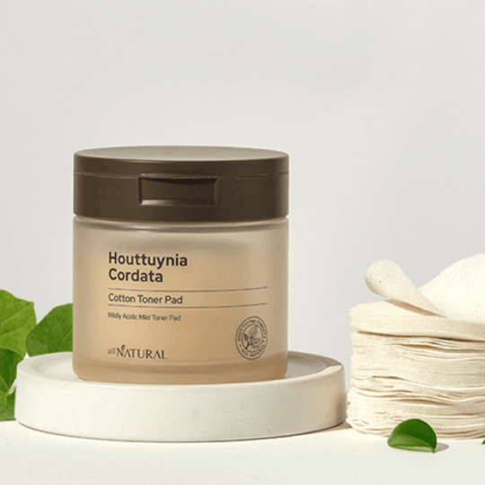 ALL NATURAL Houttuynia Cordata Cotton Toner Pad 60pcs/120ml - LMCHING Group Limited