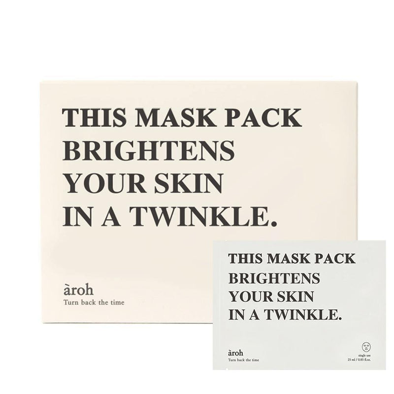 aroh Vitamin C Brightening Mask Pack (Improve Skin Tone) 25ml x 10 - LMCHING Group Limited