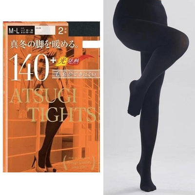 ATSUGI Japan 140D Tights Slimming Denier Stockings (Black) 2 pairs/box - LMCHING Group Limited